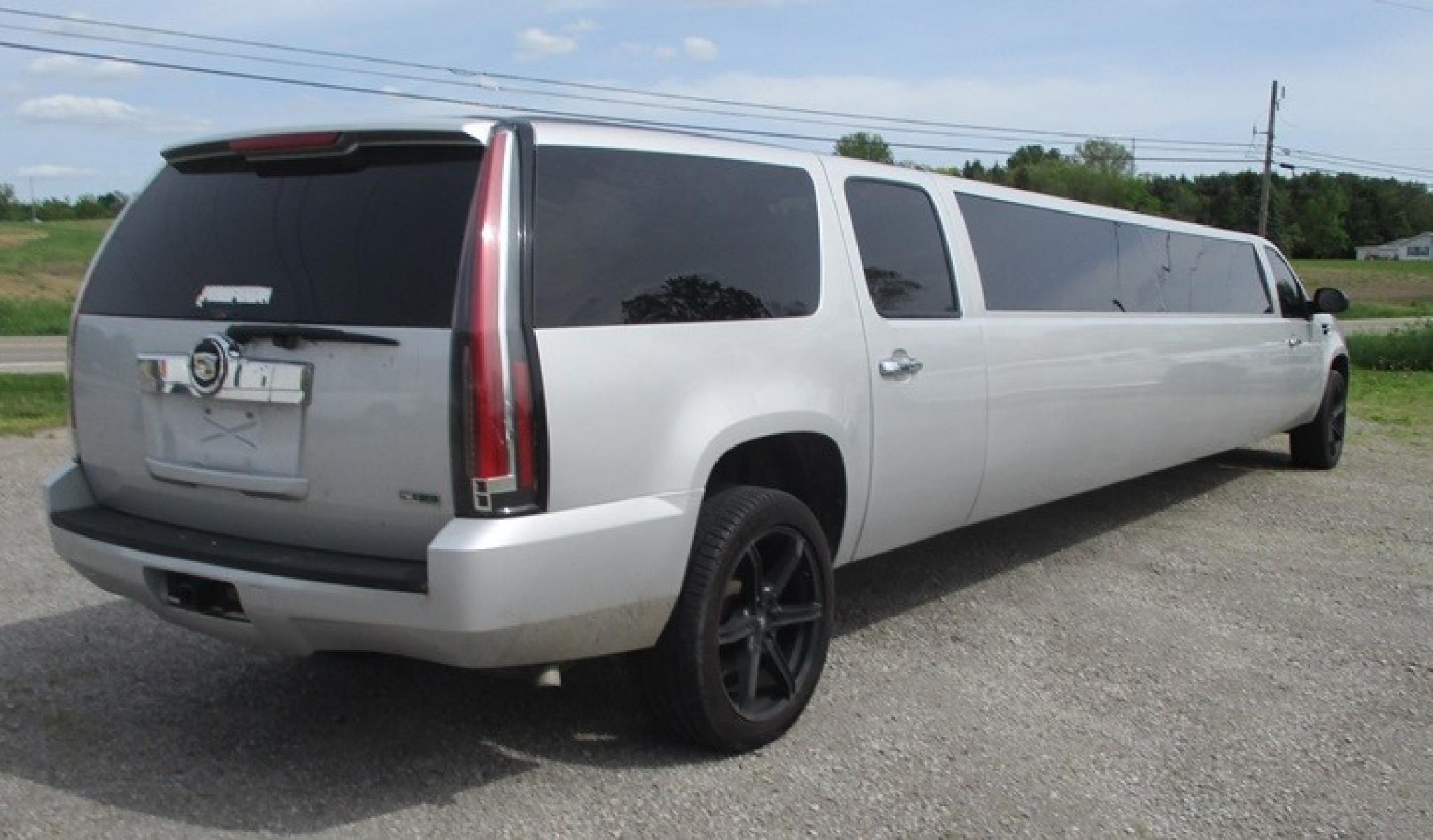 2011 Silver /Black Chevrolet Suburblade , located at 1725 US-68 N, Bellefontaine, OH, 43311, (937) 592-5466, 40.387783, -83.752388 - 2011 200" VIP Suburbalade, Silver, Black Leather, New Paint, New Custom Wheels, LOADED - Photo #3
